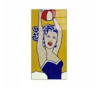 Artopweb CrystalArt Art 100 x 50 cm Tableau Plexiglass Effet Verre Brillant Léger Prêt à Suspendre Décoration Maison Art Design Italien Eco-Friendly - Homage to Roy - Girl With Ball par Art Studio