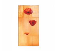 Artopweb CrystalArt Art Studio 100 x 50 cm Tableau Plexiglass effet verre brillant léger prêt à accrocher décoration maison art design italien écologique Poppies Tall and Slim