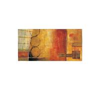 Artopweb CrystalArt Art Studio 50 × 100 cm Tableau Plexiglass Effet Verre Brillant Léger Prêt à Suspendre Décoration Maison Art Design Italien Eco-Friendly - Abstract Geometric Colors of Art Studio