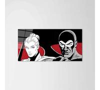 Artopweb CrystalArt Art Studio 50 x 100 cm Tableau Plexiglass Effet Verre Brillant Léger Prêt à Suspendre Décoration Maison Art Design Italien Eco-Friendly - Homage to Diabolik Red Detail