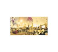 Artopweb CrystalArt Art Studio 50 x 100 cm Tableau Plexiglass Effet Verre Brillant Léger Prêt à Suspendre Décoration Maison Art Design Italien Eco-Friendly - London London History by Art Studio