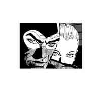 Artopweb CrystalArt Art Studio 58 x 78 cm Tableau Plexiglass effet verre brillant léger prêt à accrocher décoration maison art design italien écologique - Homage to Diabolik Black and White