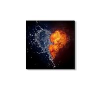 Artopweb EarthArt Gloss Detail 50×70 cm | Tableau brillant sélectif, léger et prêt à accrocher | Décoration de la maison Art Design Italien Eco-Friendly - Water and fire par Art Studio