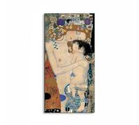 Artopweb EarthArt Materic 100 x 50 cm Tableau matériel 3D effet pinceau léger prêt à accrocher décoration maison art design italien écologique - Homage to Klimt - Mother and child