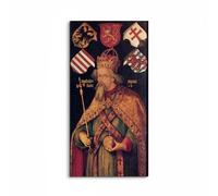 Artopweb EarthArt Materic 100 x 50 cm Tableau matériel 3D effet pinceau léger prêt à accrocher écologique - Portrait of Emperor Sigismund par Albrecht Dürer
