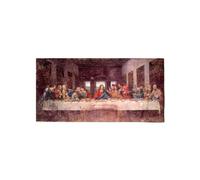 Artopweb EarthArt Materic 50 × 100 cm Tableau matériel 3D effet pinceau léger prêt à accrocher décoration maison art design italien écologique - The Last Supper de Da Vinci Leonardo