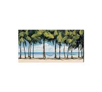 Artopweb EarthArt Materic 50 × 100 cm Tableau matériel 3D effet pinceau léger prêt à accrocher décoration maison art design italien écologique - Hammock on the beach par Art Studio