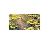 Artopweb EarthArt Materic 50 × 100 cm Tableau matériel 3D effet pinceau léger prêt à accrocher décoration maison art design italien écologique - Homage to Monet - Nympheas par Art Studio