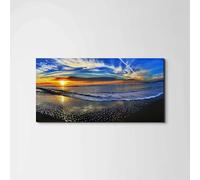 Artopweb EarthArt Materic 50 × 100 cm Tableau matériel 3D effet pinceau léger prêt à accrocher décoration maison art design italien écologique plage de soirée d'art studio