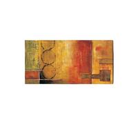 Artopweb EarthArt Materic 50 × 100 cm Tableau matériel 3D effet pinceau léger prêt à accrocher décoration maison art design italien écologique - Abstract Geometric Colors of Art Studio