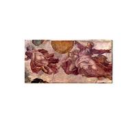 Artopweb EarthArt Materic 50 × 100 cm Tableau matériel 3D effet pinceau léger prêt à accrocher écologique - Divorce of light and darkness par Buonarotti Michelangelo