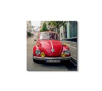 Artopweb EarthArt Materic 50 × 70 cm | Tableau matériel 3D effet brossé, léger et prêt à accrocher | Décoration de maison Art Design Italien Eco-Friendly - Beetle VW di Art Studio
