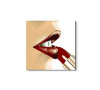 Artopweb EarthArt Materic 50 × 70 cm | Tableau matériel 3D effet brossé, léger et prêt à accrocher | Décoration de maison Art Design Italien Eco-Friendly - Fashion lipstick par Art Studio