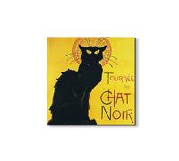 Artopweb EarthArt Materic 50 × 70 cm | Tableau matériel 3D effet brossé, léger et prêt à accrocher | Décoration de maison Art Design Italien Eco-Friendly - Chat noir d'Art Studio