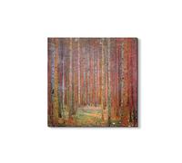 Artopweb EarthArt Materic 50 x 70 cm | Tableau matériel 3D effet brossé, léger et prêt à accrocher | Décoration de maison Art Design Italien Eco-Friendly - Tannenwald I de Klimt Gustav