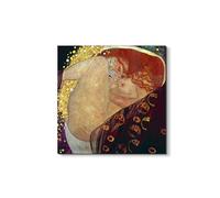 Artopweb EarthArt Materic 50 x 70 cm | Tableau matériel 3D effet brossé, léger et prêt à accrocher | Décoration de maison Art Design Italien Eco-Friendly - Danae di Klimt Gustav