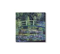 Artopweb EarthArt Materic 50 x 70 cm | Tableau matériel 3D effet brossé, léger et prêt à accrocher | Décoration de maison Art Design Italien Eco-Friendly - Water Lily Pond II de Monet Claude