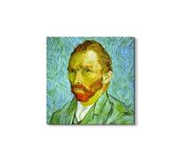 Artopweb EarthArt Materic 50 x 70 cm | Tableau matériel 3D effet brossé, léger et prêt à accrocher | Décoration de maison Art Design Italien Eco-Friendly - Self Portrait de Van Gogh Vincent