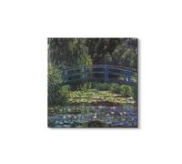 Artopweb EarthArt Materic 50 x 70 cm | Tableau matériel 3D effet brossé, léger et prêt à accrocher | Décoration de maison Art Design Italien Eco-Friendly - Water Lily Pond VI de Monet Claude