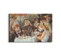 Artopweb EarthArt Materic 53 × 80 cm Tableau matériel 3D effet pinceau léger prêt à accrocher écologique - Luncheon on the boat party de Renoir Pierre-Auguste