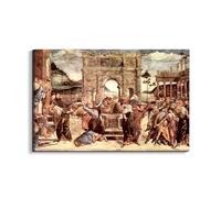 Artopweb EarthArt Materic 53 × 80 cm Tableau matériel 3D effet pinceau léger prêt à accrocher écologique - Sistine Chapel - punishing the Levites detail di Botticelli Sandro