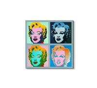 Artopweb EarthArt Materic 58 × 58 cm Tableau matériel 3D effet pinceau léger prêt à accrocher décoration maison art design italien écologique - Homage to Andy - Marilyns 1967" par Art Studio