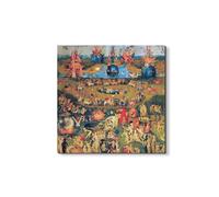 Artopweb EarthArt Materic 58 × 58 cm Tableau matériel 3D effet pinceau léger prêt à accrocher décoration maison art design italien écologique - The Garden of Delights de Bosch Hieronymus
