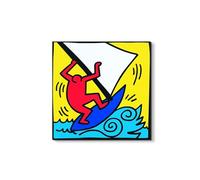 Artopweb EarthArt Materic 58 × 58 cm Tableau matériel 3D effet pinceau léger prêt à accrocher décoration maison art design italien écologique - Homage to Keith - Untitled. 1987 III