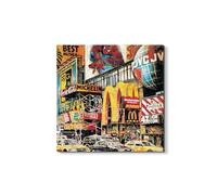 Artopweb EarthArt Materic 58 × 58 cm Tableau matériel 3D effet pinceau léger prêt à accrocher décoration maison art design italien écologique - Advertising in New York 2" par Art Studio