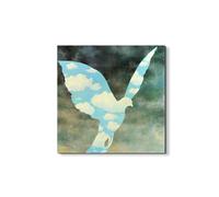 Artopweb EarthArt Materic 58 × 58 cm Tableau matériel 3D effet pinceau léger prêt à accrocher décoration maison art design italien écologique - Homage to René - La Grande Famille