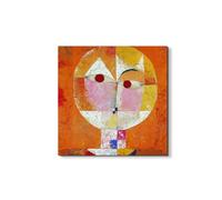 Artopweb EarthArt Materic 58 × 58 cm Tableau matériel 3D effet pinceau léger prêt à accrocher décoration maison art design italien écologique - Homage to Paul Klee - Senecio di Art Studio