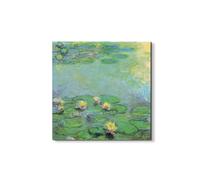 Artopweb EarthArt Materic 58 × 58 cm Tableau matériel 3D effet pinceau léger prêt à accrocher décoration maison art design italien écologique - Homage to Monet - Nympheas Detail