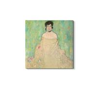 Artopweb EarthArt Materic 58 × 58 cm Tableau matériel 3D effet pinceau léger prêt à accrocher écologique - Portrait of Amalie Zuckerkandl de Klimt Gustav