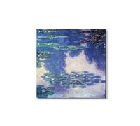 Artopweb EarthArt Materic 58 × 58 cm Tableau matériel 3D effet pinceau léger prêt à accrocher écologique - Water lies. water landscape IV de Monet Claude