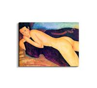 Artopweb EarthArt Materic 58 × 78 cm Tableau matériel 3D effet pinceau léger prêt à accrocher écologique - Homage to Modigliani - Reclining Nude From The Back