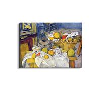 Artopweb EarthArt Materic 58 x 78 cm Tableau matériel 3D effet pinceau léger prêt à accrocher décoration maison art design italien écologique - Still Life with Fruit Basket par Cezanne Paul