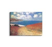 Artopweb EarthArt Materic 58 x 78 cm Tableau matériel 3D effet pinceau léger prêt à accrocher décoration maison art design italien écologique - Homage to Monet - Meadow Road To Pourville