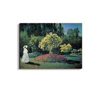 Artopweb EarthArt Materic 58 x 78 cm Tableau matériel 3D effet pinceau léger prêt à accrocher décoration maison art design italien écologique Homage a Monet - Lady in the garden