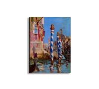Artopweb EarthArt Materic 80 × 60 cm Tableau matériel 3D effet pinceau léger prêt à accrocher décoration maison art design italien écologique - Grand canal à Venise de Manet Édouard