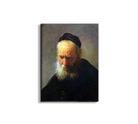 Artopweb EarthArt Materic 80 × 60 cm Tableau matériel 3D effet pinceau léger prêt à accrocher décoration maison art design italien écologique - Portrait of Vaters de Rembrandt