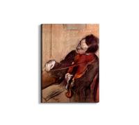 Artopweb EarthArt Materic 80 × 60 cm Tableau matériel 3D effet pinceau léger prêt à accrocher décoration maison art design italien écologique - The violinist 1" de Degas Edgar