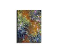 Artopweb EarthArt Materic 80 × 60 cm Tableau matériel 3D effet pinceau léger prêt à accrocher décoration maison art design italien écologique - Irises de Van Gogh Vincent