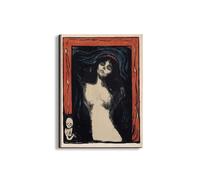 Artopweb EarthArt Materic 80 × 60 cm Tableau matériel 3D effet pinceau léger prêt à accrocher décoration maison art design italien écologique - Madonna di Munch Edvard