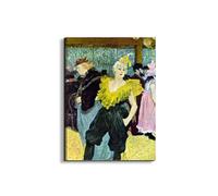 Artopweb EarthArt Materic 80 × 60 cm Tableau matériel 3D effet pinceau léger, prêt à accrocher, décoration maison, art design italien écologique, le clowness de Toulouse-Lautrec