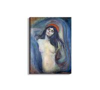 Artopweb EarthArt Materic 80 × 60 cm Tableau matériel 3D effet pinceau léger prêt à accrocher décoration maison art design italien écologique - Madonna II de Munch Edvard