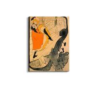 Artopweb EarthArt Materic 80 × 60 cm Tableau matériel 3D effet pinceau léger prêt à accrocher décoration maison art design italien écologique - Jane Avril de Toulouse-Lautrec