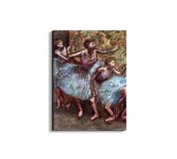 Artopweb EarthArt Materic 80 × 60 cm Tableau matériel 3D effet pinceau léger prêt à accrocher Eco-Friendly - Four dancers behind the scenes de Degas Edgar