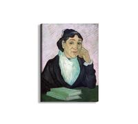 Artopweb EarthArt Materic 80 × 60 cm Tableau matériel 3D effet pinceau léger prêt à accrocher écologique - Portrait of Madame Ginoux par Van Gogh Vincent