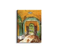 Artopweb EarthArt Materic 80 × 60 cm Tableau matériel 3D effet pinceau léger prêt à accrocher écologique - The Entrance Hall of Saint-Paul Hospital de Van Gogh Vincent