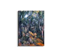 Artopweb EarthArt Materic 80 × 60 cm Tableau matériel 3D effet pinceau léger prêt à accrocher écologique - Forest caves in the cliffs above the Chaì ?teau Noir par Cezanne Paul